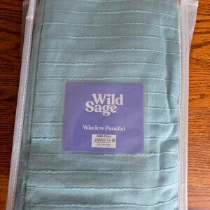 Wild Sage Textured Window Panel – Light Blue
